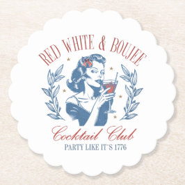 Posavasos De Papel Todos los blancos rojos y bujee americanos
