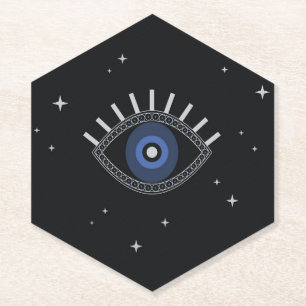 Posavasos De Papel Todos los ojos visibles protegen del símbolo mág