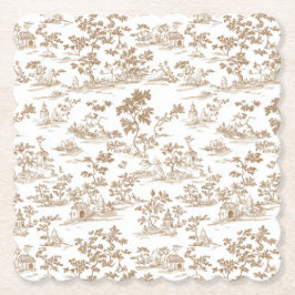 Posavasos De Papel Toile de cobre/Mocha Mousse,