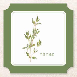 Posavasos De Papel TOMILLO FRESCO Coasters de papel Ticket (+texto) V