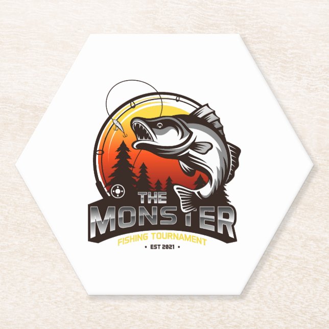 Posavasos De Papel Torneo de pesca (Anverso)
