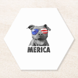 Posavasos De Papel Toro de pozo 4 de julio Merica Hombres Bandera Est