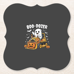 Posavasos De Papel Toro Dozer Fantasma de Halloween_1