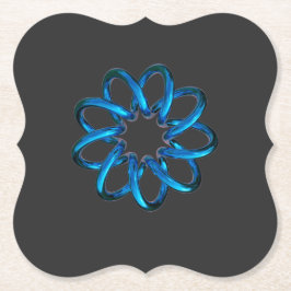 Posavasos De Papel Toro metálico azul Knot