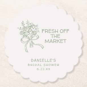 Posavasos De Papel Torta Nupcialal Verde Caprichosa Fresca Del Mercad