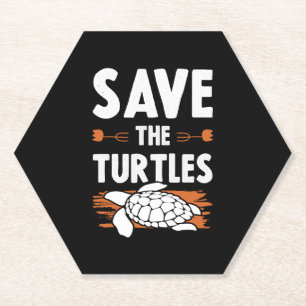 Posavasos De Papel tortuga de bienestar animal