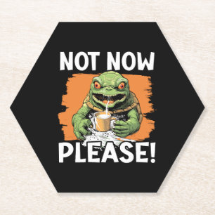 Posavasos De Papel Tortuga gruesa irritada tortuga que acaricia el ma