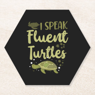 Posavasos De Papel Tortuga marina hablo con fluidez