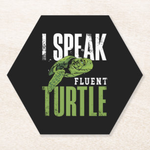 Posavasos De Papel Tortuga marina hablo con fluidez