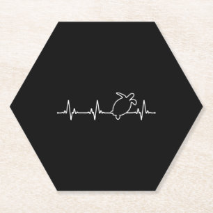 Posavasos De Papel Tortuga marina tortoise Heartbeat