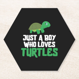 Posavasos De Papel Tortuga marina tortuga sólo a un niño que