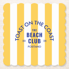 Posavasos De Papel Tostada en la Costa El Club de Playa Franja Amaril