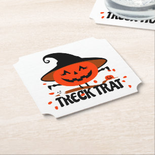 Posavasos De Papel Treck Trat Pumpkin Sonriente