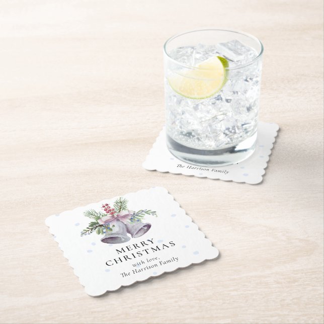 Posavasos De Papel Trendy Christmas Bell Party Elegant Holidays (In situ)