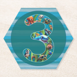 Posavasos De Papel Tres años: Astillas de papel