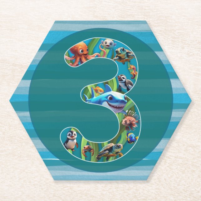 Posavasos De Papel Tres años: Astillas de papel (Anverso)