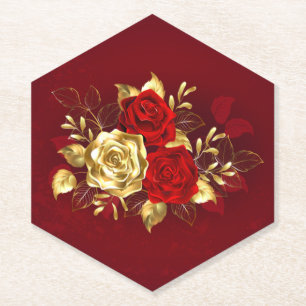 Posavasos De Papel Tres Rosas Joyas