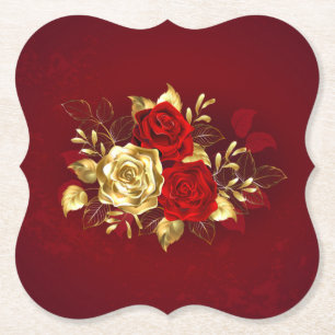 Posavasos De Papel Tres Rosas Joyas