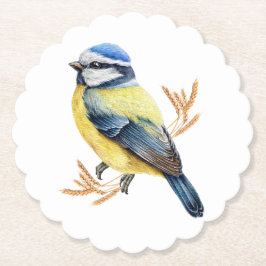 Posavasos De Papel Trigo dorado y sabor azul