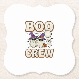 Posavasos De Papel Tripulación Fantasma de Halloween Diseño Vectorial