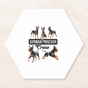 Posavasos De Papel Tripulación Pinscher alemana