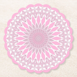 Posavasos De Papel Trópicos rosas rosas Mandala