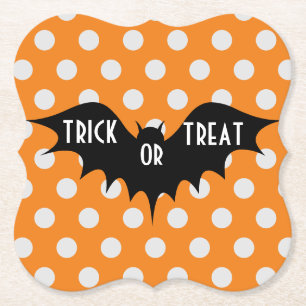 Posavasos De Papel Truco de Halloween o tratamiento de puntos de polk