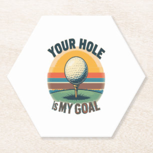 Posavasos De Papel Tu Agujero Es Mi Golf Golfing Golf