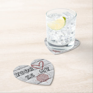 Posavasos De Papel Tu corazón es mi brújula