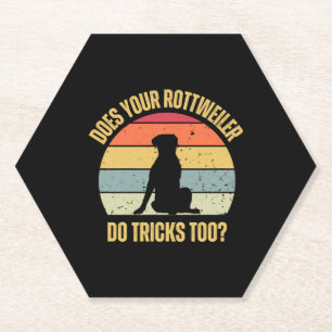 Posavasos De Papel ¿Tu Rottweiler Hace Trucos También?