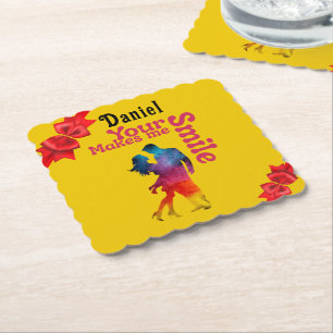 Posavasos De Papel Tu sonrisa me hace sonreír como regalo Día de San