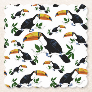 Posavasos De Papel Tucanes Tropicales - Jungla Divertida