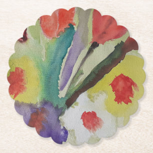 Posavasos De Papel Tulipanes abstractos y esparadrapo de papel con fl