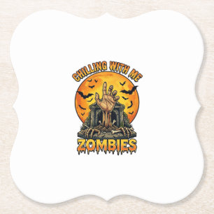 Posavasos De Papel Tumbas de Mano de Zombies Escalofriantes Murciélag