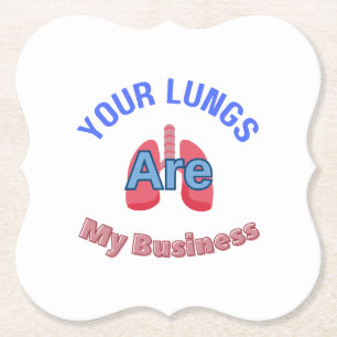 Posavasos De Papel Tus pulmones son mi escayola de papel de negocios