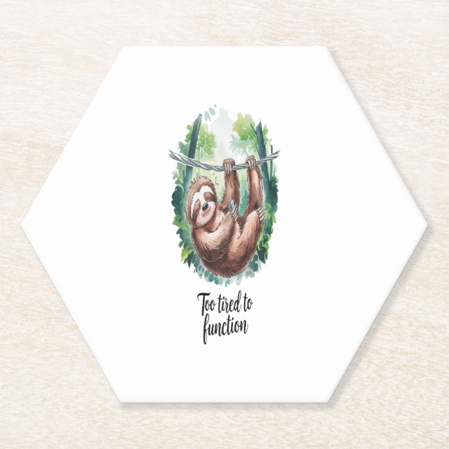 Posavasos De Papel Un animal salvaje espumoso cansado (Anverso)