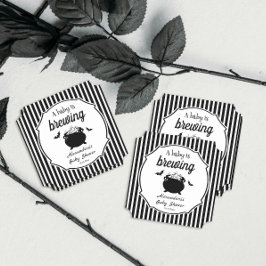 Posavasos De Papel Un bebé prepara Baby Shower de Halloween