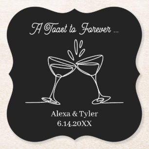 Posavasos De Papel Un brindis por siempre Boda personalizada