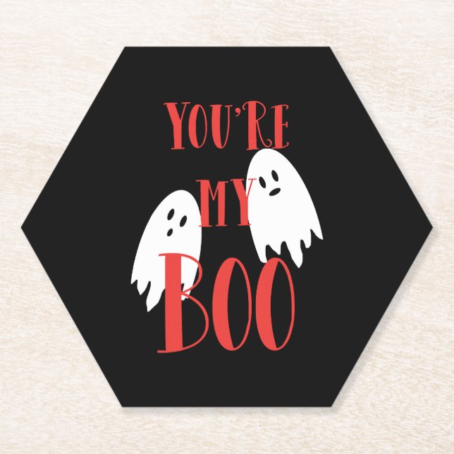 Posavasos De Papel Un fantasma de Halloween (Anverso)