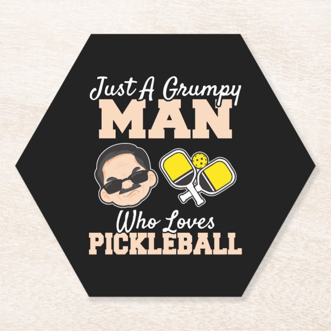 Posavasos De Papel Un Hombre Gruñón Que Ama El Baloncesto Gracioso (Anverso)