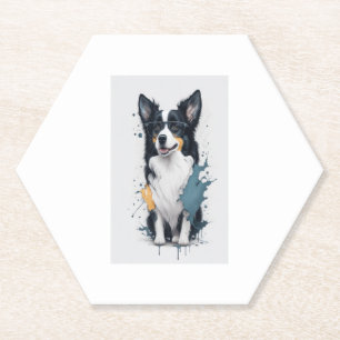 Posavasos De Papel Un lindo perro en la frontera