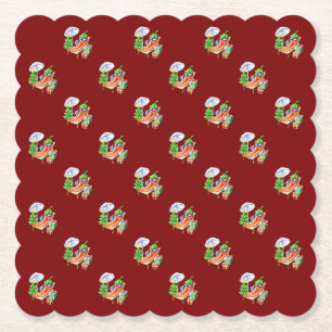 Posavasos De Papel Un Navidad de chili en la playa