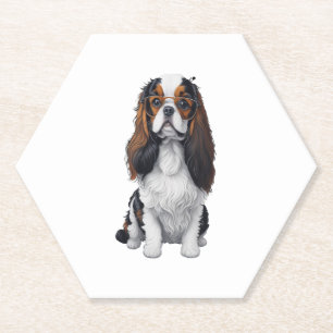Posavasos De Papel Un perro lindo Rey Charles Spaniel