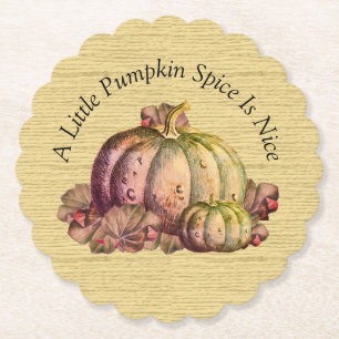 Posavasos De Papel Un poco de especias de calabaza es agradable" Deco