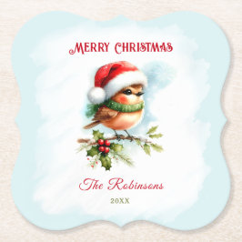 Posavasos De Papel Un Robin Aburrido En Los Navidades Clásicos De San