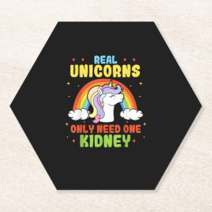 Posavasos De Papel Un Unicornio Real Sólo Necesita Un Donante De Órga