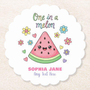 Posavasos De Papel Una celebración de uno en un melón