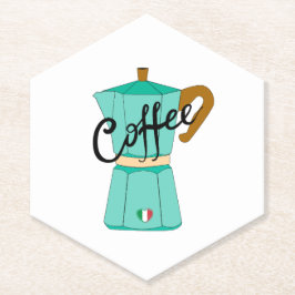 Posavasos De Papel Una moka de café italiana