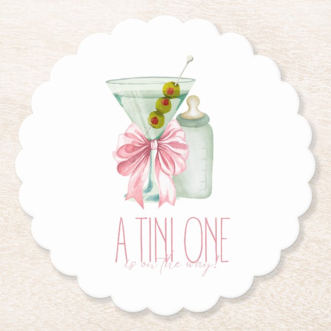Posavasos De Papel Una niña bebé tini (Anverso)