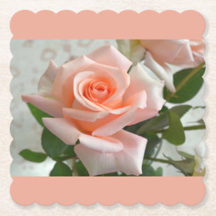 Posavasos De Papel Una Rosa Rosa Rosa Bonita
